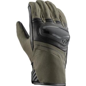 Gants Ixon MS Sinergy kaki et noirs avec protections et manchette courte