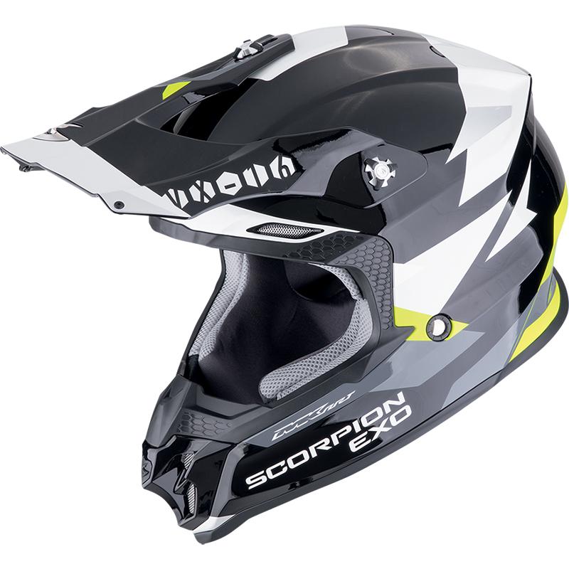 Casque Scorpion VX-16 EVO AIR ROD avec visière réglable pour le cross