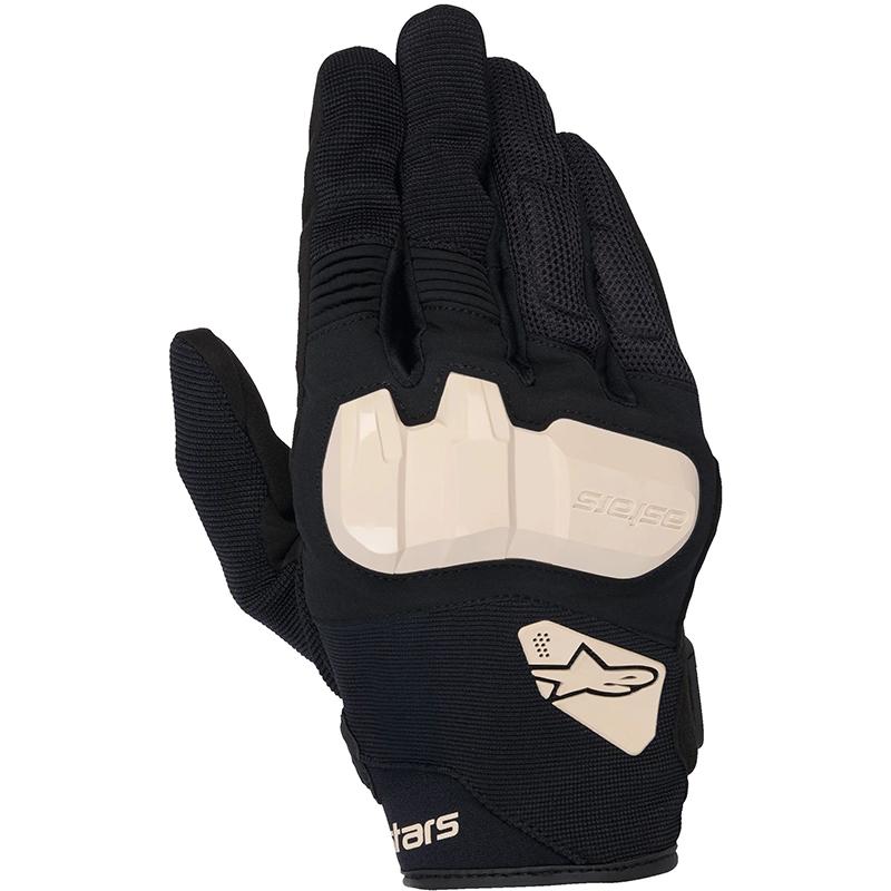 Gants Alpinestars Chrome V2 noirs et amande avec manchette courte