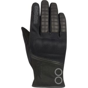 Gants Bering Lady Chakra noirs avec coque de protection et manchette courte