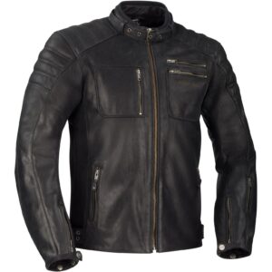 Blouson cuir Segura TESHIG noir avec doublure thermique et protections CE