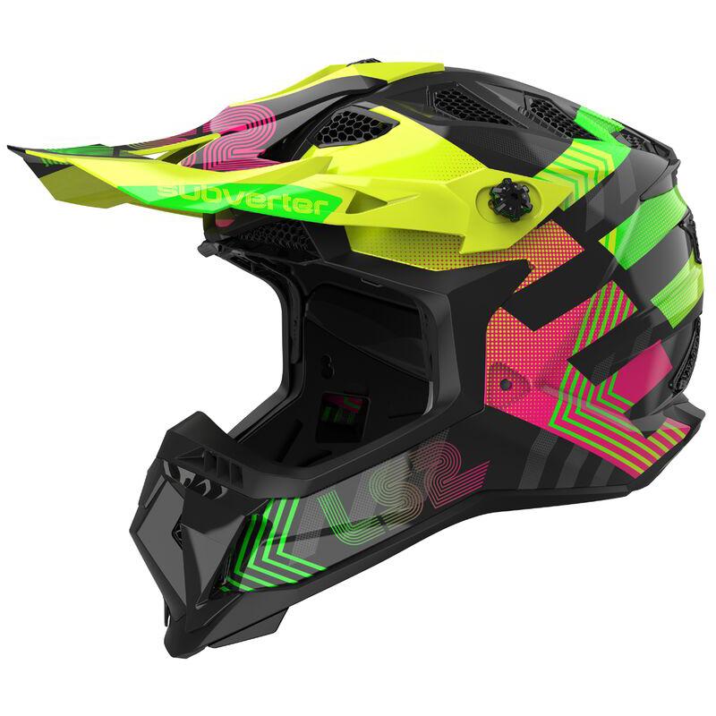 Casque cross LS2 MX700 SUBVERTER noir avec casquette réglable et amovible