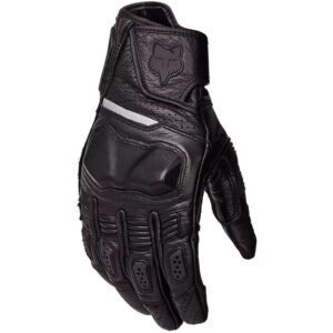 Gants FOX Bomber Pro noirs avec coques rigides et cuir perforé.