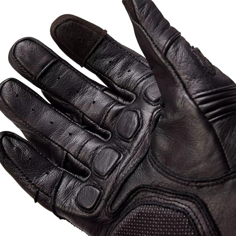 Gants FOX Bomber Pro noirs avec coques rigides et cuir perforé. — vue 2