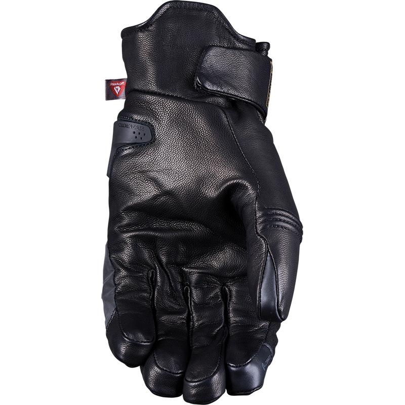 Gants moto Five WFX METRO WATERPROOF noirs avec manchette longue en cuir — vue 2