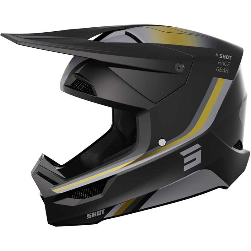 Casque cross SHOT FURIOUS AIM avec visière ventilée et fermeture Double D