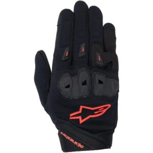 Gants Alpinestars Stella SP X 1 noirs et rouge fluo avec protections TPR