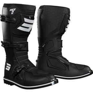 Bottes cross SHOT RACE 2 noires avec boucles et renforts intégrés