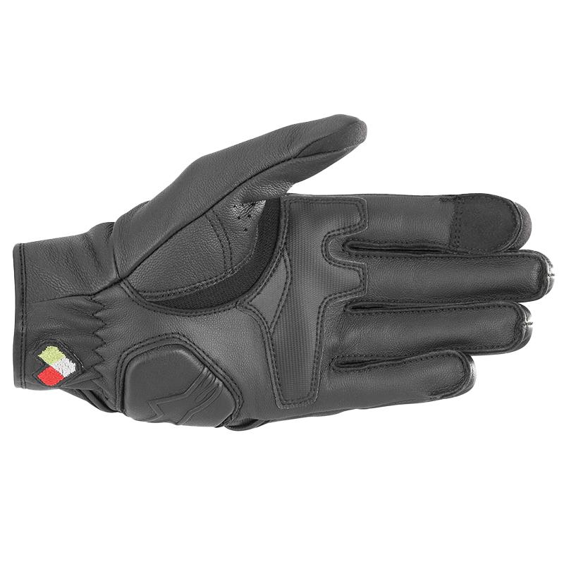 Gants Alpinestars Dyno noirs en cuir perforé avec manchette courte — vue 2