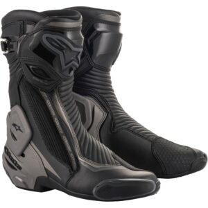 Bottes Alpinestars SMX Plus V2 noir et gris, modèle racing
