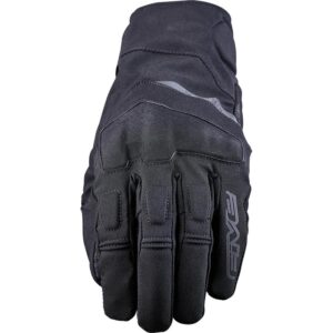 Gants Five Boxer Evo Waterproof noirs avec paume cuir et protections ErgoProtech