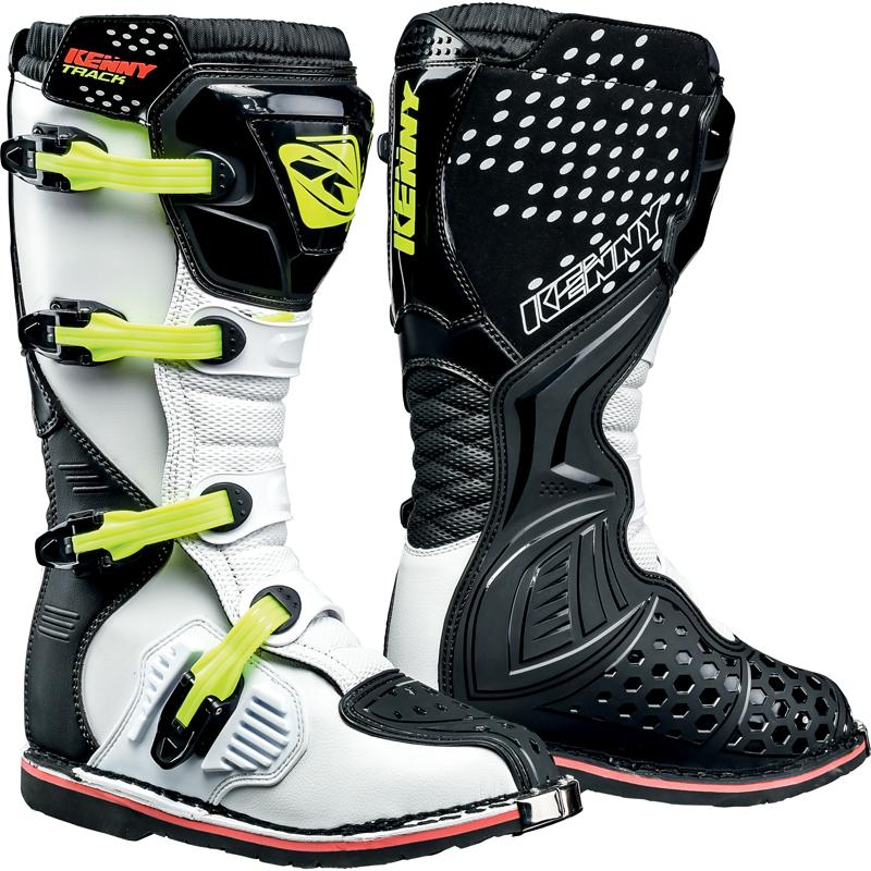 Bottes cross KENNY TRACK avec quatre boucles réglables et renforts intégrés