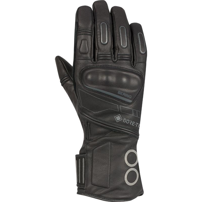Gants BERING FUSION GORE-TEX noirs avec manchette longue et protections
