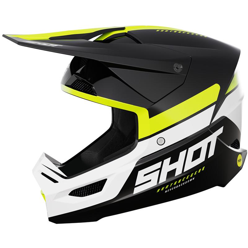 Casque cross SHOT RACE IRON avec visière ventilée et coque renforcée