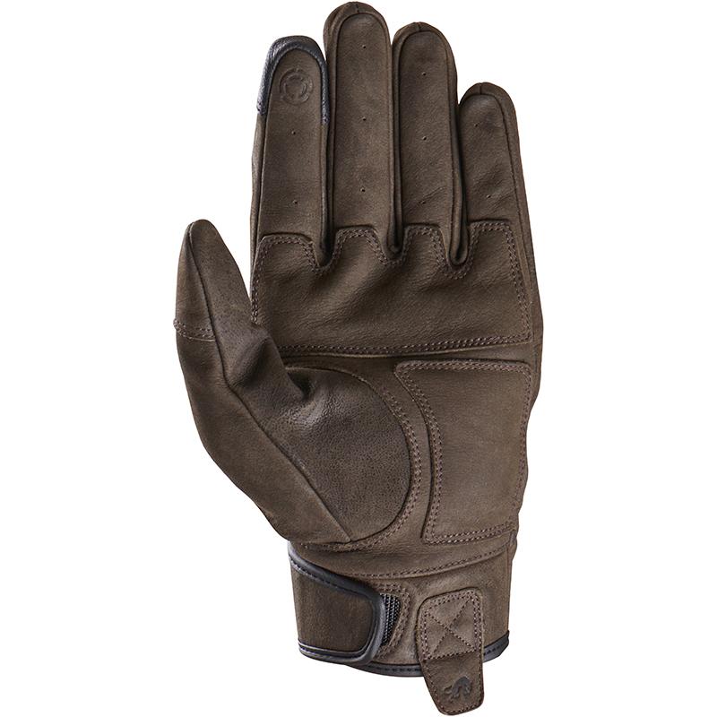 Gants Furygan TD Vintage D3O marron en cuir avec protections métacarpiennes — vue 2