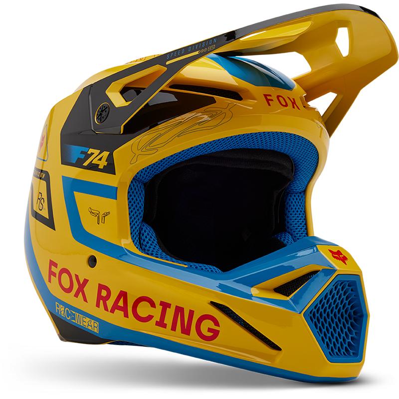 Casque cross FOX V1 RACE SPEC avec visière réglable et fermeture double D