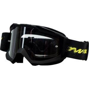 Masque cross MAXXE Assault avec écran clair et bandeau ajustable siliconé
