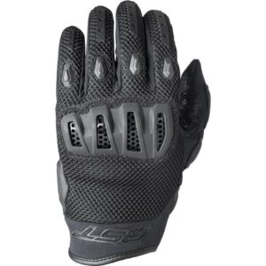 Gants RST Vortek noirs avec paume en cuir et dos en mesh