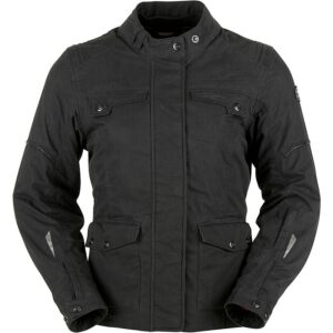 Veste Furygan Zeno Lady noire avec protections D3O aux épaules et coudes
