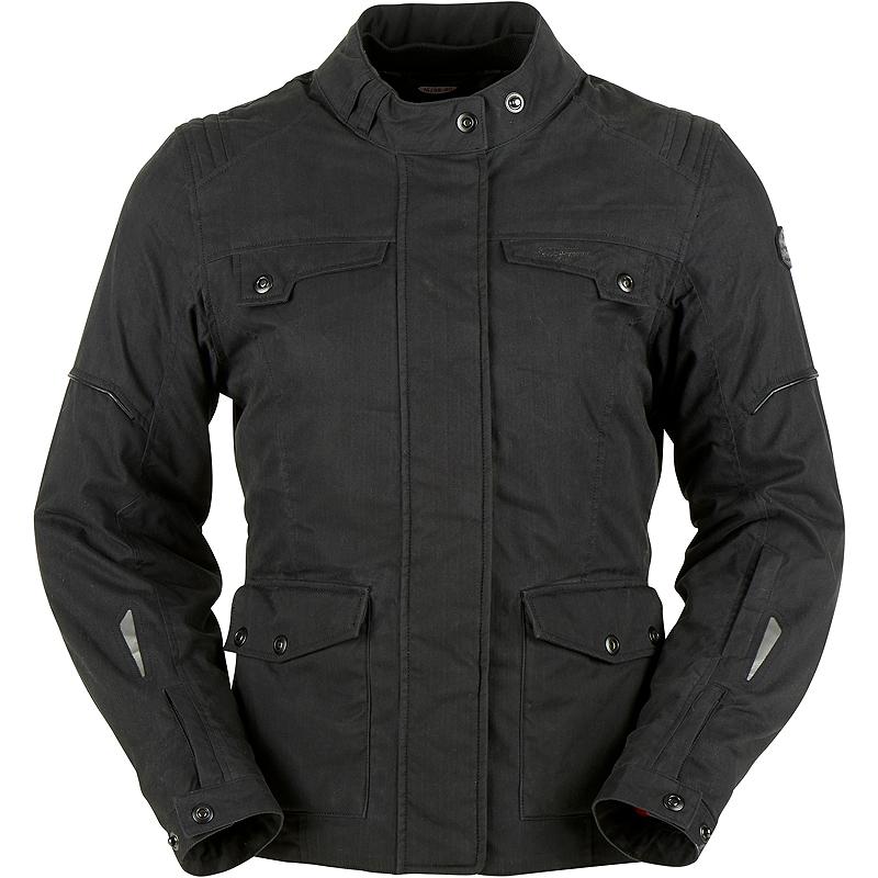 Veste Furygan Zeno Lady noire avec protections D3O aux épaules et coudes