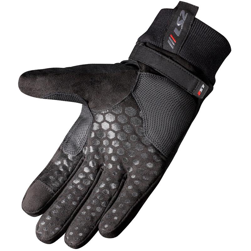 Gants LS2 CIVIS noirs d’hiver avec protections souples et renforts — vue 2
