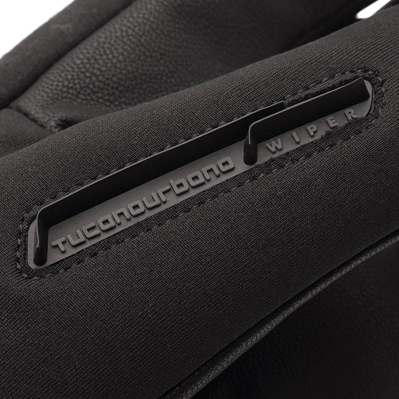 Gants TUCANOURBANO TARGET noirs avec membrane étanche et protections aux articulations — vue 2