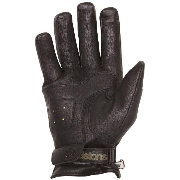 gants Helstons Pure camel et noir avec coque de protection aux phalanges — vue 2
