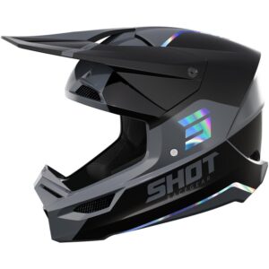 Casque cross SHOT FURIOUS BOLT avec visière ventilée et finition brillante