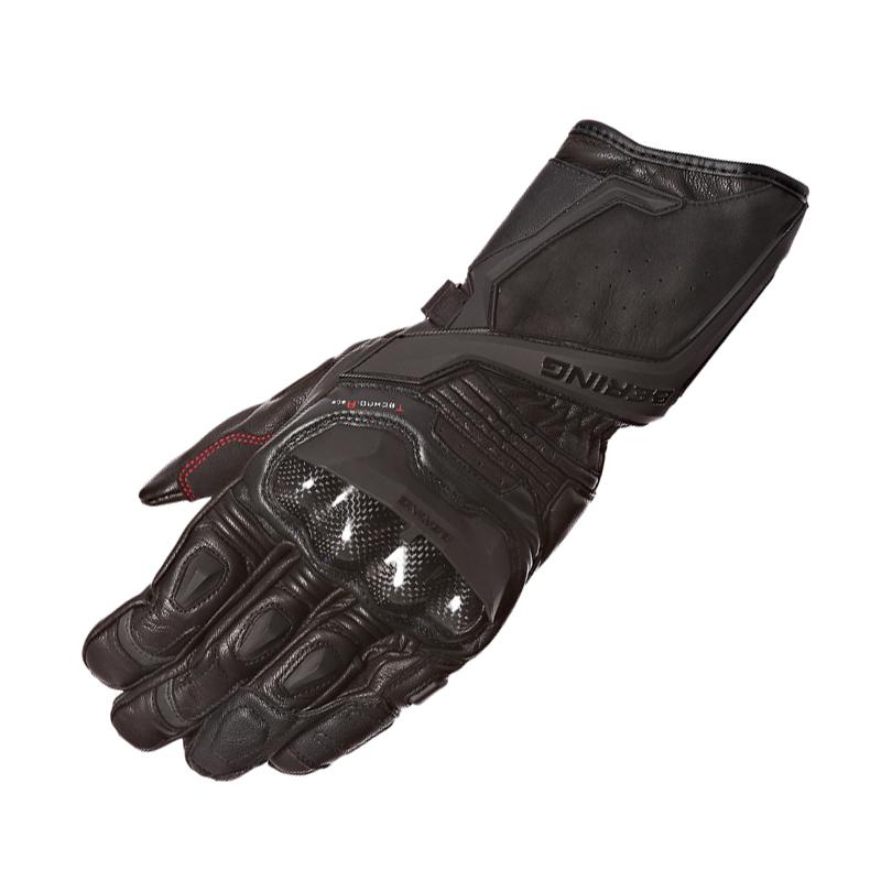 Gants BERING VX1 EVO noirs avec coque carbone et renforts rigides