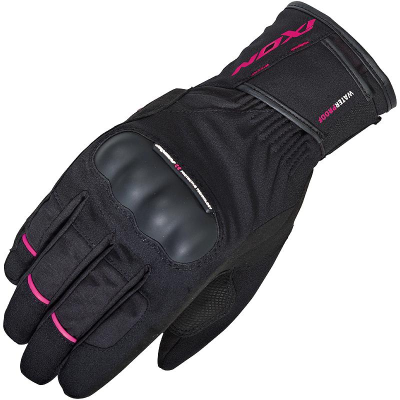 Gants Ixon PRO RUSSEL LADY noirs et fuchsia avec manchette courte