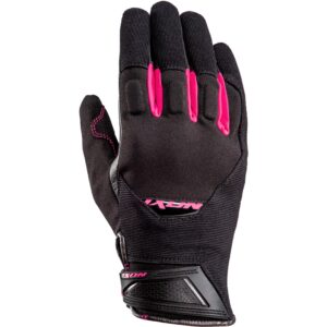 Gants Ixon RS Spring noir et fuchsia avec manchette courte en Néoprène