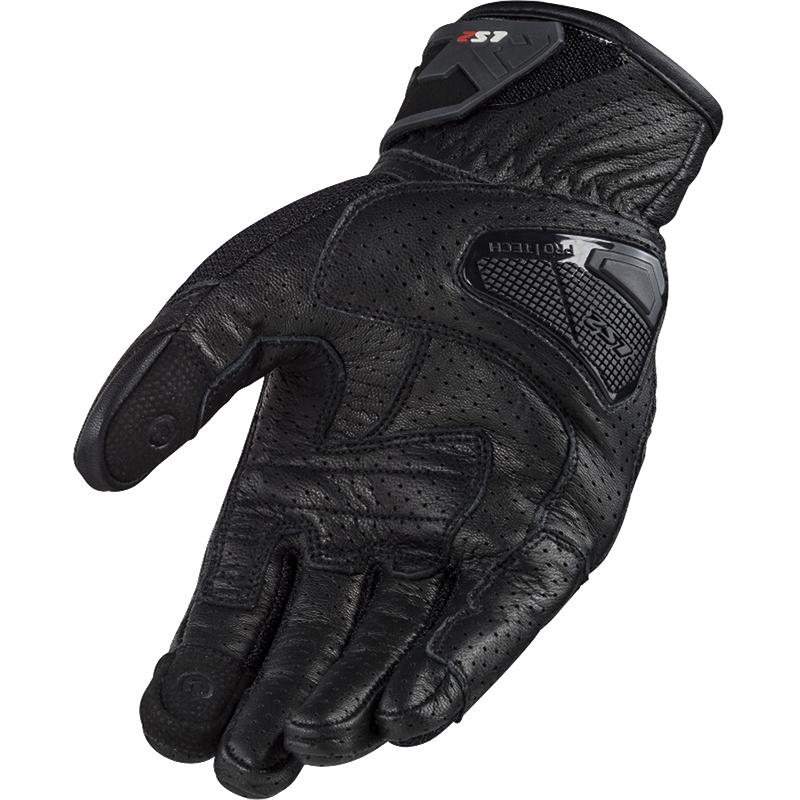Gants LS2 AIR RAPTOR avec manchette courte, perforations et protections — vue 2