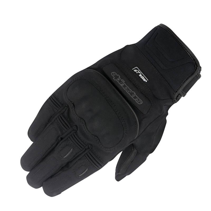 Gants Alpinestars C-10 Drystar noirs, paume cuir de chèvre et coque rigide