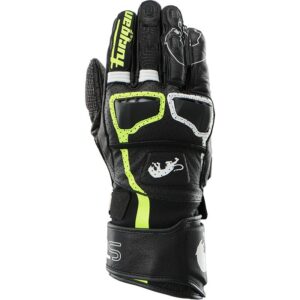 Gants Furygan STYG 15 Vented noirs, blancs et jaunes avec protections et manchette