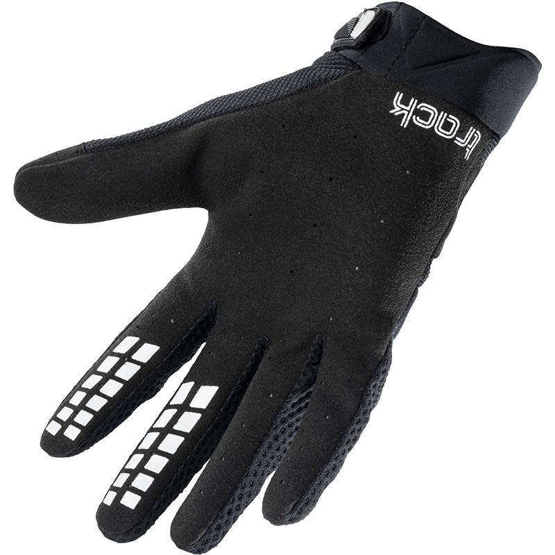 Gants cross KENNY TRACK noirs avec empiècement mesh et serrage Velcro au poignet — vue 2