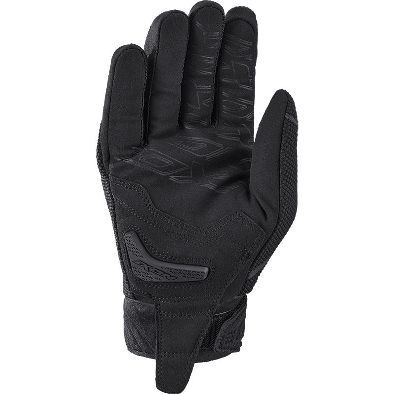 Gants Ixon Hurricane 2 noirs et blancs avec dos en mesh et manchette courte — vue 2