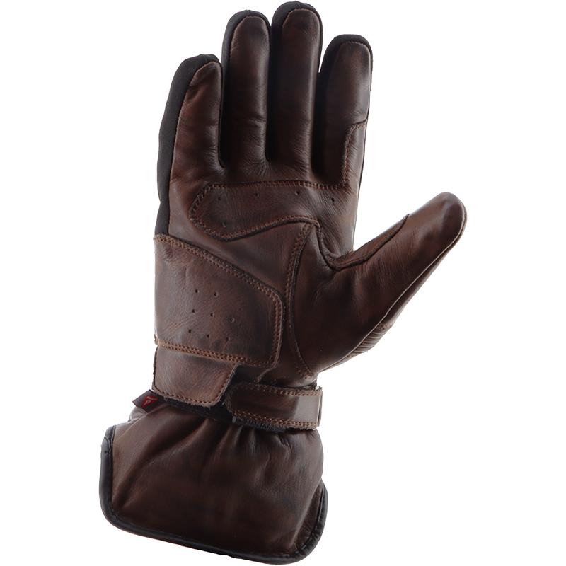 Gants chauffants Helstons Benson Evo Heating marron avec manchette et bouton de commande — vue 2