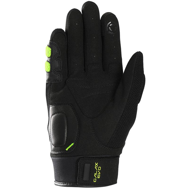 Gants Furygan Galax Evo noir et jaune fluo avec coque métacarpienne — vue 2