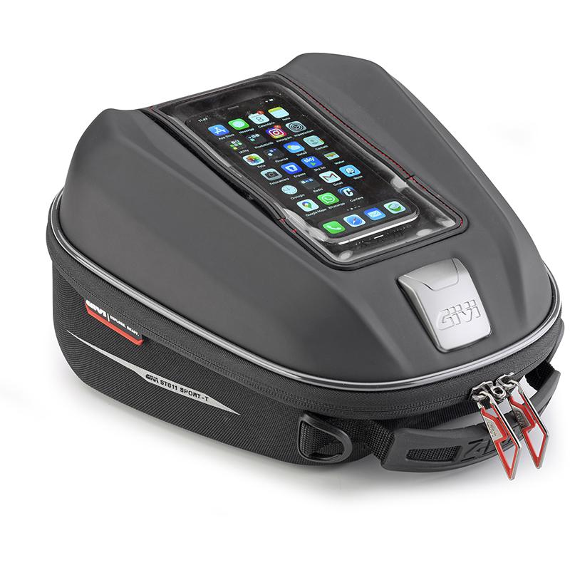 Sacoche réservoir GIVI ST611 avec fenêtre smartphone et poignée de transport