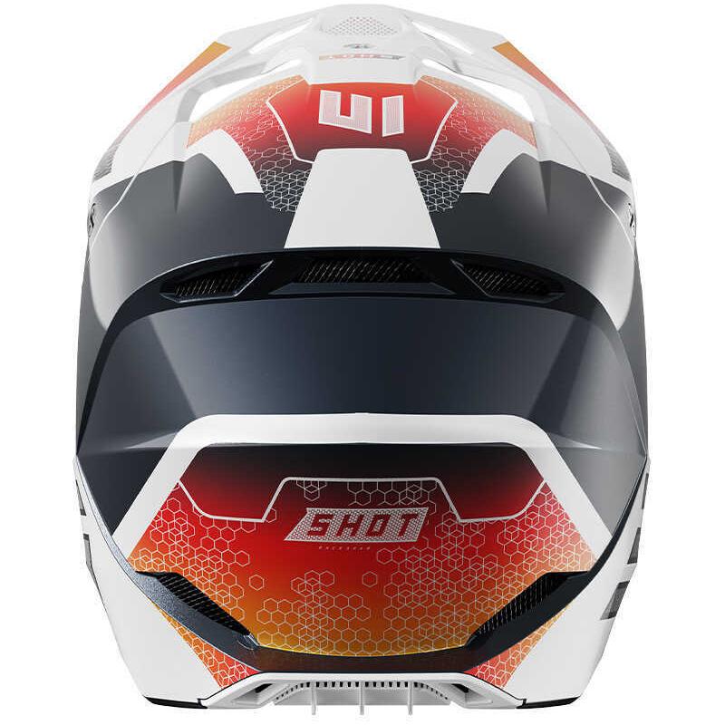 casque cross SHOT FURIOUS KID PHASER enfant noir orange blanc — vue 2