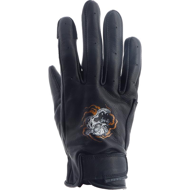Gants Helstons Féline en cuir de chèvre perforé pour moto estivale