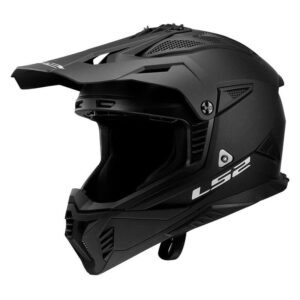 Casque cross LS2 MX708 noir mat avec casquette réglable et amovible