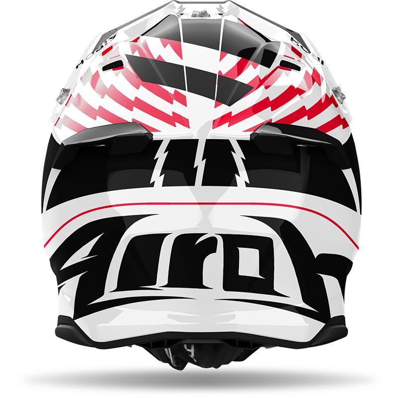 Casque cross AIROH TWIST 3 THUNDER avec visière réglable et coque HRT — vue 2