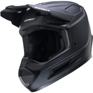 Casque cross KENNY PERFORMANCE noir mat avec visière intégrée