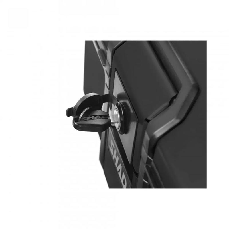 Top case Shad TR55 Terra noir avec coque en aluminium et fermeture intégrée — vue 2