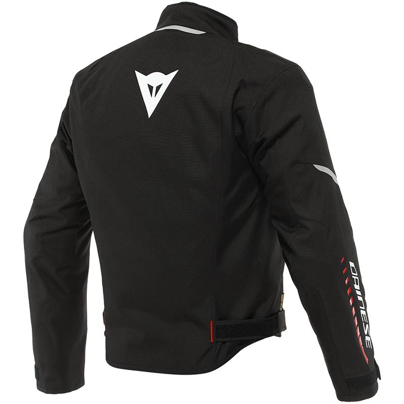 Blouson Dainese Veloce D-Dry textile noir blanc rouge avec protections CE — vue 2