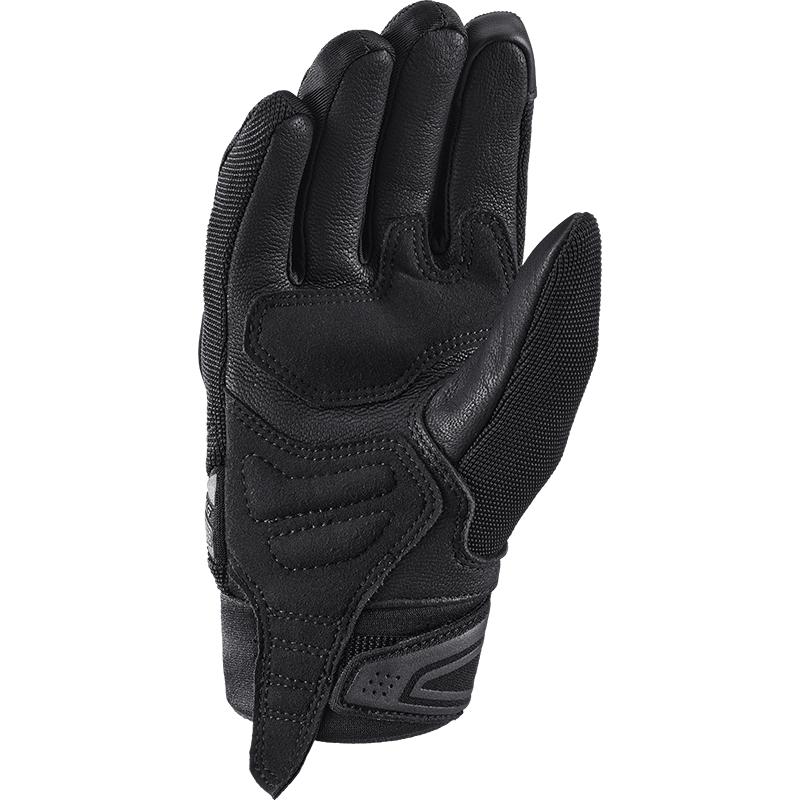 gants Ixon MIG 2 LADY noirs avec manchette courte et paume en cuir — vue 2