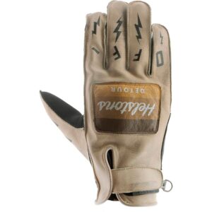 Gants Helstons Detour en cuir avec manchette courte et index tactile