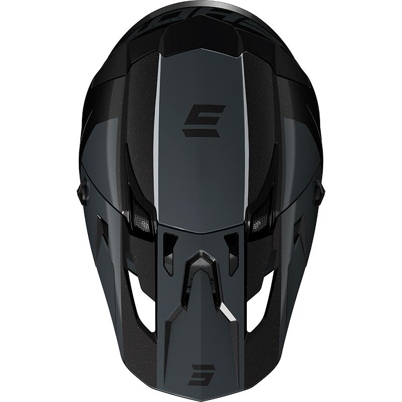 Casque cross SHOT CORE COMP noir pailleté avec visière ventilée — vue 2
