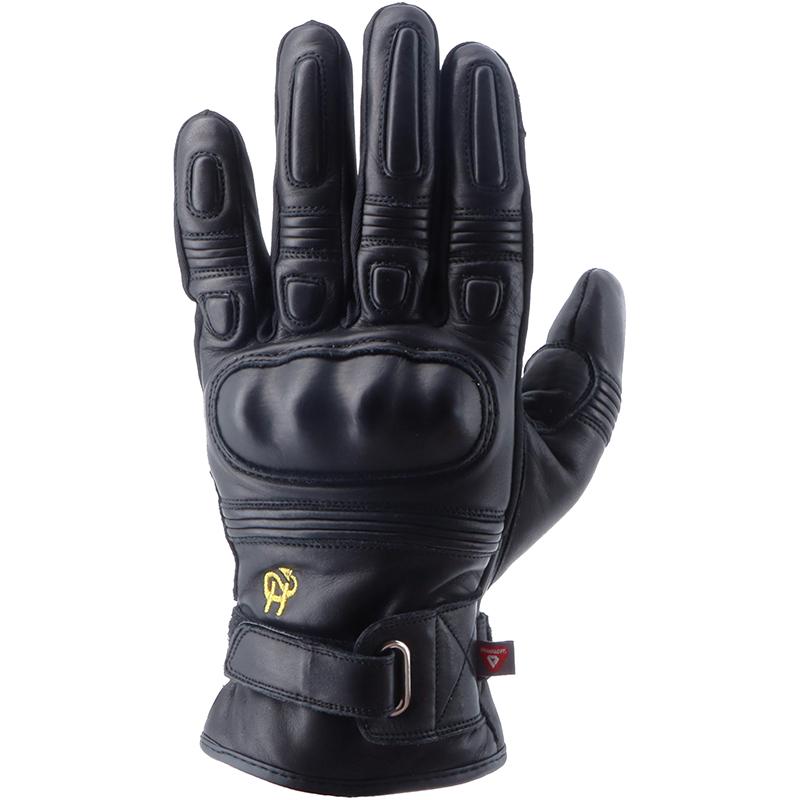 Gants Helstons Vertigo Evo noirs à manchette courte avec coque carbone